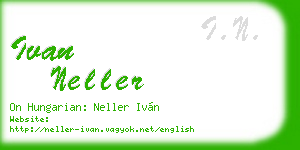 ivan neller business card